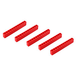 Avis 5pcs Tournevis Porte Douille Bloc Douille Pour 6 Angles En Plastique 12 Trous Rouge