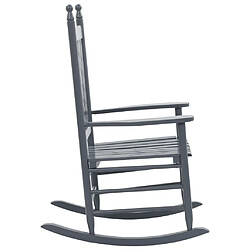 Avis Maison Chic Chaise/Fateuill à bascule, Rocking chair avec siège incurvé Gris Bois de peuplier -GKD30388