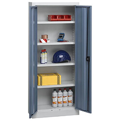 Pierre HENRY Armoire monobloc industrielle 120 x 53 x 198 cm gris et bleu.