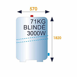 Chauffe eau électrique blindé INITIO vertical stable 300L ARISTON 3000597