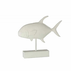 Paris Prix Statue Déco en Résine Poisson 51cm Blanc