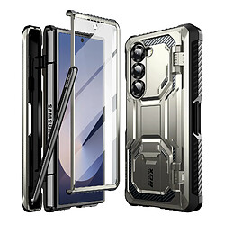 I-Blason Coque Carbone pour Samsung Z Fold 6 Protection Intégrale Antichoc Gris 