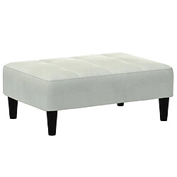 vidaXL Repose-pied gris clair 77x55x31 cm velours