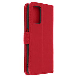 Avizar Étui Oppo A54 5G et A74 5G Protection avec Porte-carte Fonction Support rouge