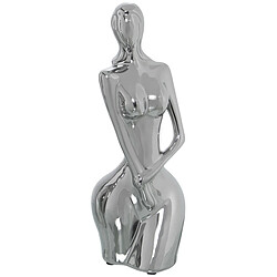 Figurine Décorative Alexandra House Living Argenté Céramique Femme 10 x 11 x 29 cm