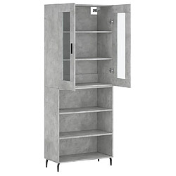 Acheter Maison Chic Buffet,Meuble de Rangement,commode pour salon,Cuisine Gris béton 69,5x34x180 cm Bois d'ingénierie -MN54304