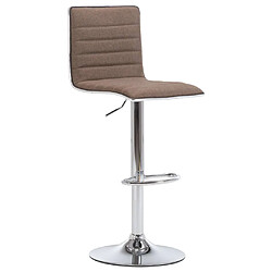 vidaXL Chaise de bar Taupe Tissu 