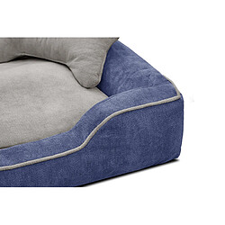 Acheter Courtois Laville Panier pour chien et chat 80 x 70 cm tissu bleu cobalt et beige clair - BONNIE