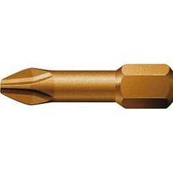 Wera Embout extra-dur, pour vis cruciforme 1/4'' PH avec zone de torsion, 25 mm de long, Dimensions : PH 2, Long. totale 25 mm