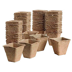 Westland Pots de plantation bio sans tourbe 80 pots - 6 cm - carrés. Pots de plantation bio sans tourbe 80 pots - 6 cm - carrés