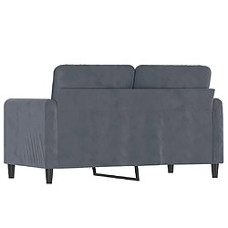 Acheter vidaXL Canapé à 2 places Gris foncé 120 cm Velours