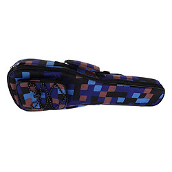 1 pièce 26 pouces Ukulele Guitare Gig Bag Uke Case Sac de transport Blue Grid pas cher