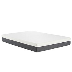 Vente-Unique Ensemble 160 x 200 cm sommier coffre blanc + matelas ressorts ensachés accueil mémoire de forme et mousse 7 zones déhoussable ép.25cm - KEPUR de YSMÉE