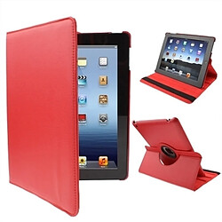 Wewoo Smart Cover rouge pour nouvel iPad 3 / 2, Étui en cuir PU rotatif de 360 degrés avec fonction veille / réveil et support