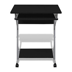 Maison Chic Bureau d'ordinateur solide,Table de travail compact avec plateau à clavier Noir -GKD64107