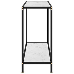 Avis Maison Chic Table console | Meuble d'entrée | Table d'appoint Blanc 80x35x75 cm Verre trempé -GKD40023