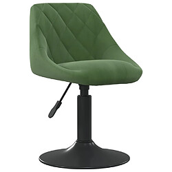 vidaXL Chaise de salle à manger Vert foncé Velours