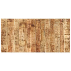 vidaXL Dessus de table 120x60x(1,5-1,6) cm Bois de manguier brut