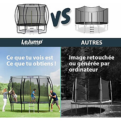 Avis Trampoline Extérieur 305cm Noir Rond LeJump Pumpkin grand trampoline pour enfants et adultes