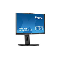 Ecran IIYAMA 21.5" Noir IPS 16:9 1ms ULTRA MINCE 1920x1080 250 cd/m² 3ms VGA HDMI Displayport HPs 2x1W Pied réglable en hauteur sur 15 cm + Pivot i-style Colour