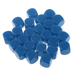 25pcs Opaque Blanc Six Faces Dés D6 D & D Jeu Rpg Parti Dices Bleu