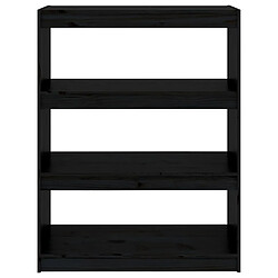 Acheter vidaXL Bibliothèque/Séparateur de pièce Noir 80x30x103,5 cm Pin massif