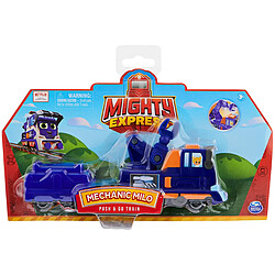 Avis Mighty Express Push-and-Go Zug Mechaniker Milo mit Güterwaggon, Spielfahrzeug