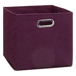 Atmosphera, Createur D'Interieur Boite de rangement pliable - 31 x 31 - Aubergine