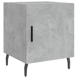 Maison Chic Table de chevet,Table de Nuit,Meuble de Rangement gris béton 40x40x50 cm bois d’ingénierie