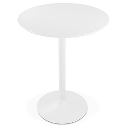 Acheter Alterego Mange-debout / table haute 'MADISON' blanche - Ø 90 cm