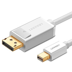 Wewoo MD105 1.5m 4K HD Thunderbolt blanc Mini DisplayPort vers DisplayPort Convertisseur Câble