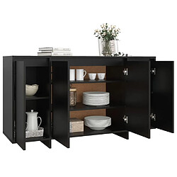 Avis vidaXL Buffet noir 135x41x75 cm bois d'ingénierie