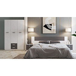 Avis Pegane Armoire, placard garde-robe 2 portes coloris andersen, graphite - Longueur 60 x Profondeur 37,80 x Hauteur 208 cm