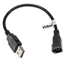 vhbw Adaptateur pour autoradio 4 broches avec prise USB compatible avec VW Touran 5T (2015+), Touran GP (2006+)