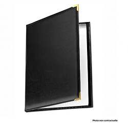 Porte-Menu Elégance 10 Pages 33 x 24 cm - Plusieurs Couleurs - Pujadas - Noir PVC