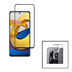 PHONECARE Kit Film Caméra Arrière + Verre Trempé 5D Full Cover pour Xiaomi Redmi Note 12 4G - Transparent / Noir