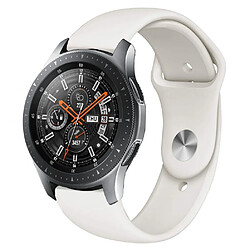 Wewoo Bracelet pour montre connectée en silicone monochrome appliquer Samsung Galaxy Watch Active 22 mm blanc crème 