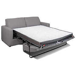 Acheter Vente-Unique Canapé 3 places convertible express en tissu gris - Couchage 140 cm - Matelas 14 cm DONETO