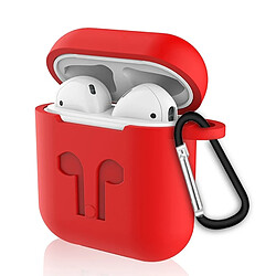 Wewoo Coque Protection Sac 6 en 1 pour écouteurs + étui pour + boucle silicone pour + + anti-gouttes + pour casque anti-perte pour corde sans fil pour Apple Airpods (rouge) 