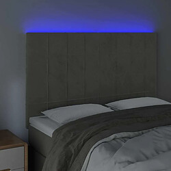 Avis Maison Chic Tête de lit scandinave à LED,meuble de chambre Gris clair 144x5x118/128 cm Velours -MN15165