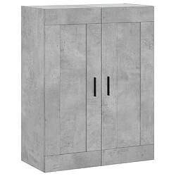 Maison Chic Armoire murale,Meuble de Rangement pour salon,cuisine gris béton 69,5x34x90 cm bois d'ingénierie -MN57487