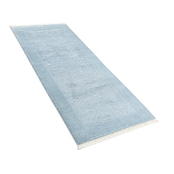 Vidal Tapis de couloir en laine 201x79 bleu Darya