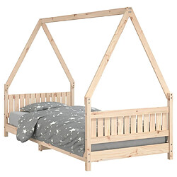 Maison Chic Lit simple Cadre de lit pour enfants,Lit d'Enfant Moderne 90x200 cm bois de pin massif -MN96998