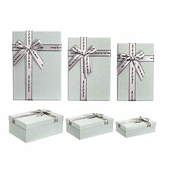 Pincello Set de boîtes décoratives Gris foncé Carton Lien 3 Pièces 