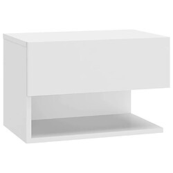 Maison Chic Table de chevet murale - Table de Nuit Blanc