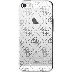 Guess Maroquinerie Coque semi-rigide Guess transparente et argentée pour iPhone 5/5S/SE