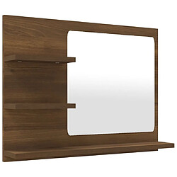 vidaXL Miroir de bain Chêne marron 60x10,5x45 cm Bois d'ingénierie