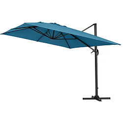 Habitat Et Jardin Parasol jardin déporté alu Sun 4 3 x 4 m - Bleu 