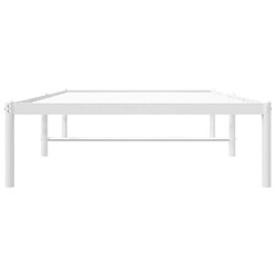 Maison Chic Lit adulte - Lit simple Cadre de lit,Structure du lit Contemporain métal blanc 90x200 cm -MN89340 pas cher