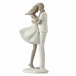 Paris Prix Statuette Déco Couple Bisou 24cm Blanc 